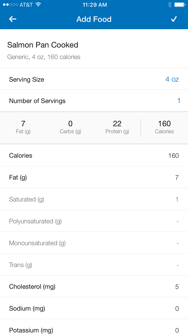 Once you get used to it, you'll be able to spot bogus entries like this.  7g of fat for 4oz salmon is WAY low.