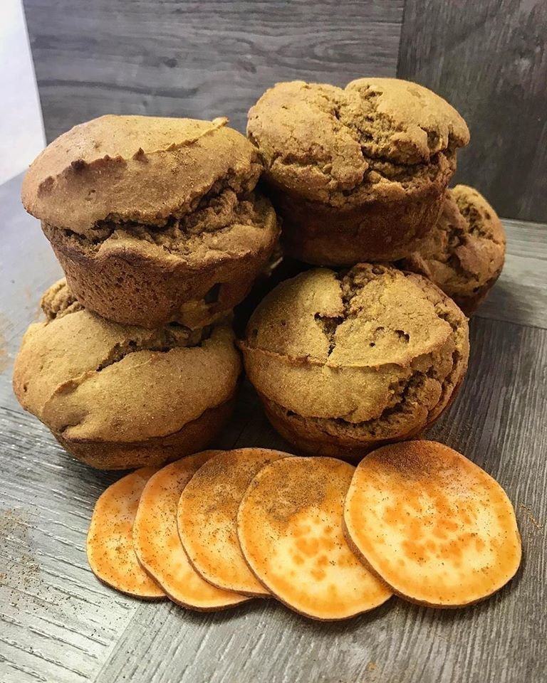 Fall-Spiced Sweet Potato Muffins