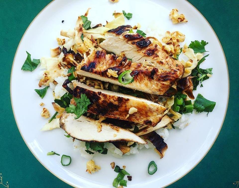 Grilled Chicken Bowl with Pineapple Glaze