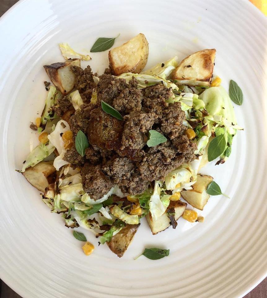 One-Pot of Garlic Sauteed Ground Turkey