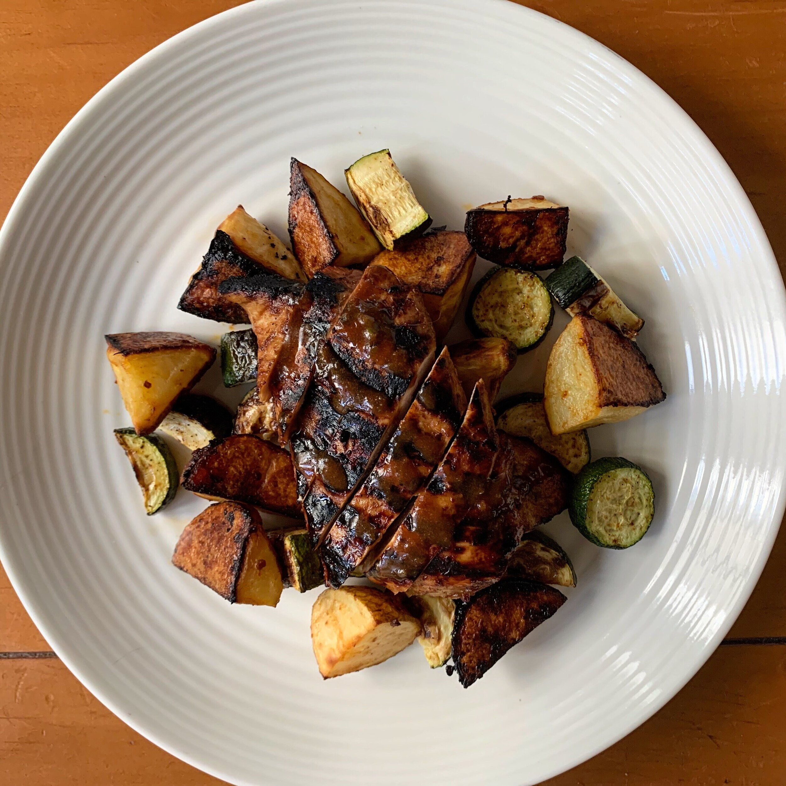 Roasted Garlic-Balsamic-Green Chile Chicken