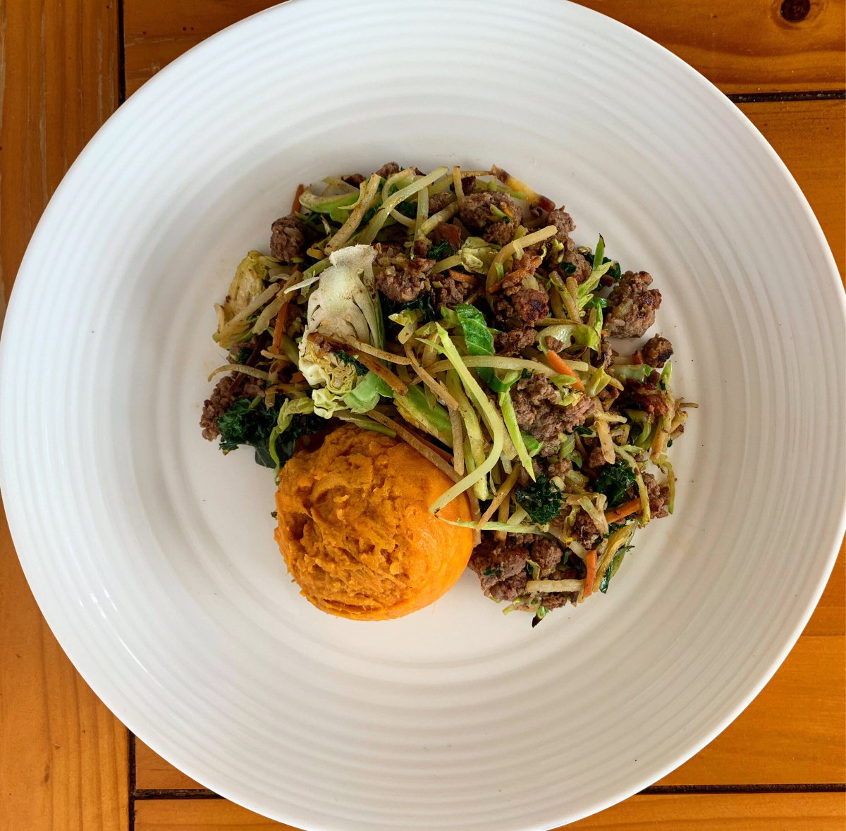  Beef and Shredded Veggie Hash
