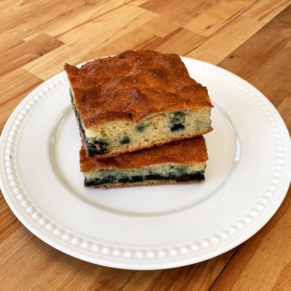 Maple Walnut Blueberry Pancake Bars