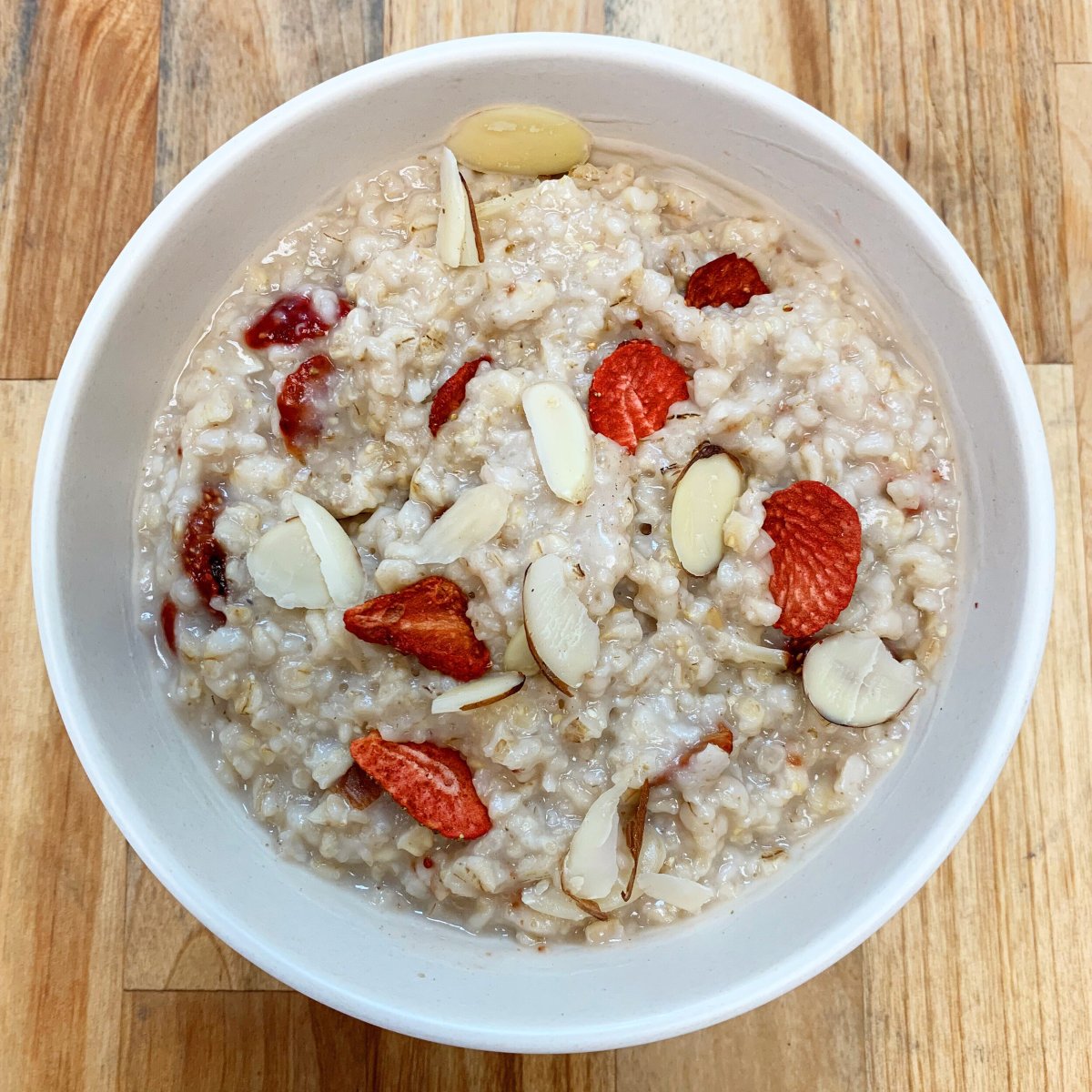 Strawberry Almond Protein Oatmeal