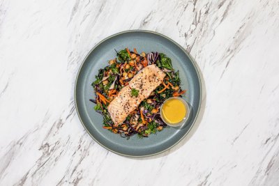 Roasted Salmon and Greens