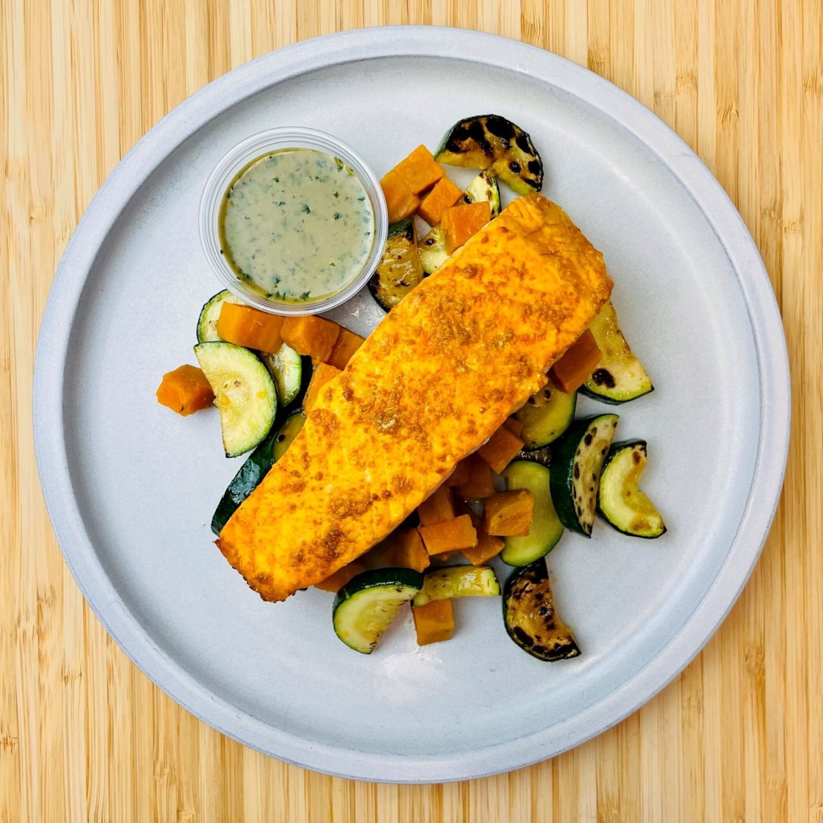 Salmon and Balsamic Herb Sauce