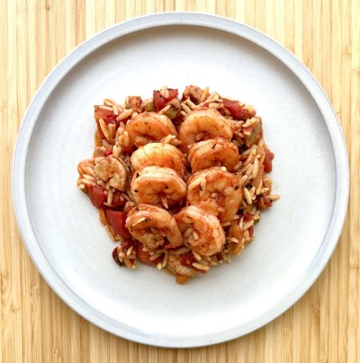 Shrimp & Orzo Pastalaya