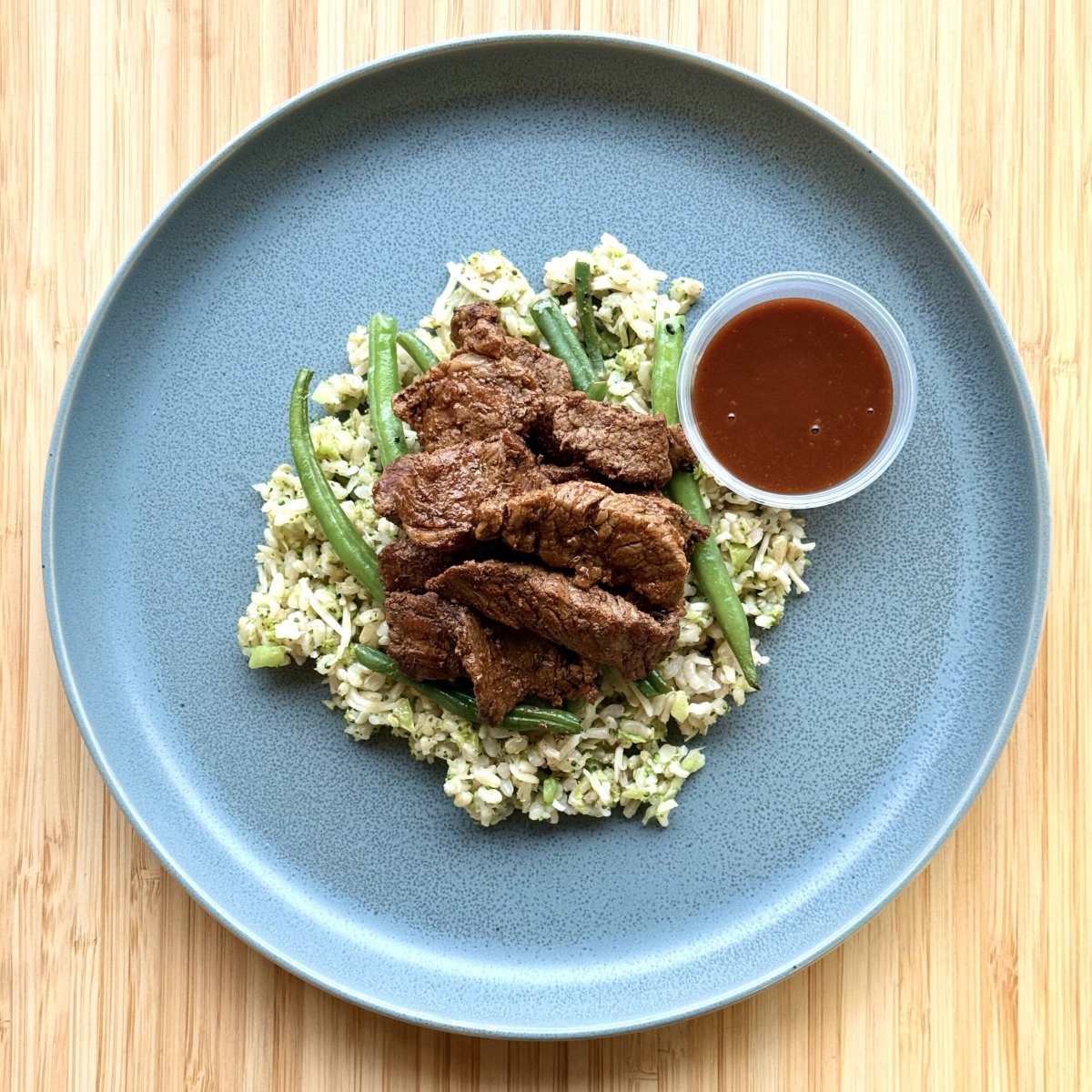 Sirloin Tips and Cheesy Rice